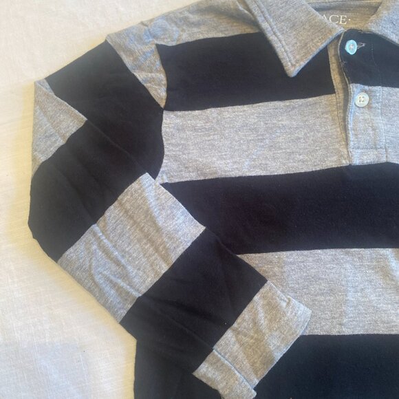 The Children's Place Shirt Pullover Size Small  5 6 Blue Grey Collared Striped - Picture 3 of 5